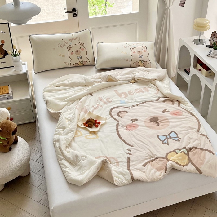 91家纺网 家纺一手货源 找家纺 蘭菲家纺 2025新款凉感丝卡皮巴拉夏被 大美豚