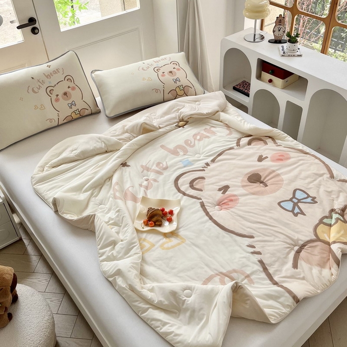 91家纺网 家纺一手货源 找家纺 蘭菲家纺 2025新款凉感丝卡皮巴拉夏被 大美豚