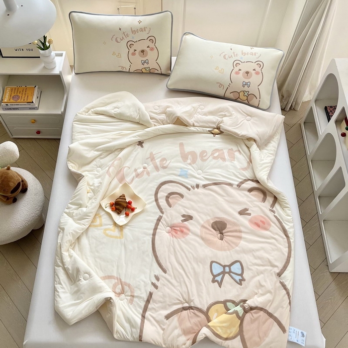 91家纺网 家纺一手货源 找家纺 蘭菲家纺 2025新款凉感丝卡皮巴拉夏被 大美豚