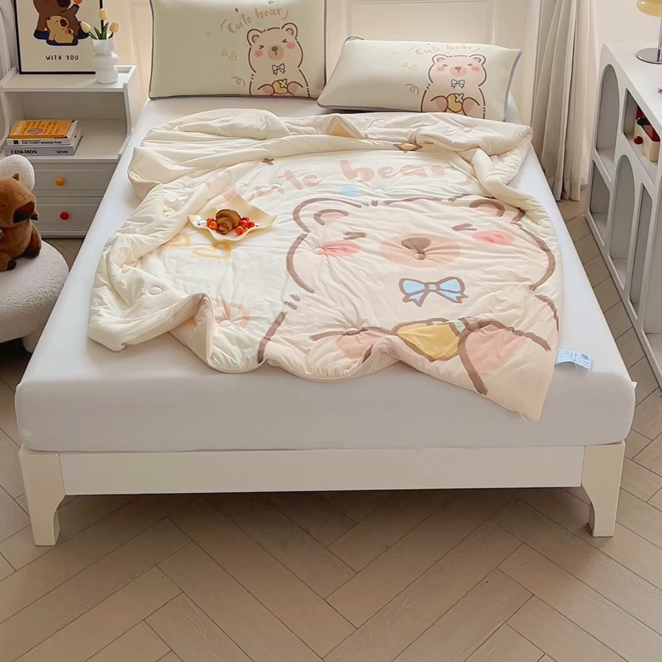 91家纺网 家纺一手货源 找家纺 蘭菲家纺 2025新款凉感丝卡皮巴拉夏被 大美豚