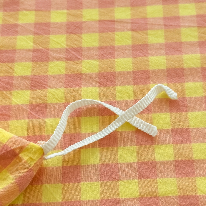 91家纺网 家纺一手货源 找家纺 侯先生家纺 2025新款全棉色织四件套纯棉被套床单四季款格子三件套 黄粉小格