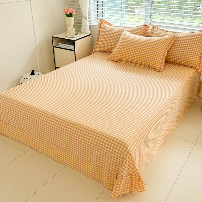 91家纺网 家纺一手货源 找家纺 （总）2025新款直播热款双层蕾丝花边牛奶绒印花床盖四件套床盖单件三件套