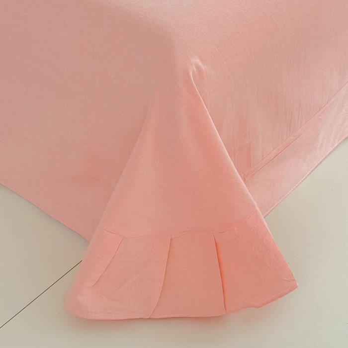 91家纺网 家纺一手货源 找家纺 侯先生家纺 2025新款全棉色织四件套纯棉被套床单四季款格子三件套 简兮-粉