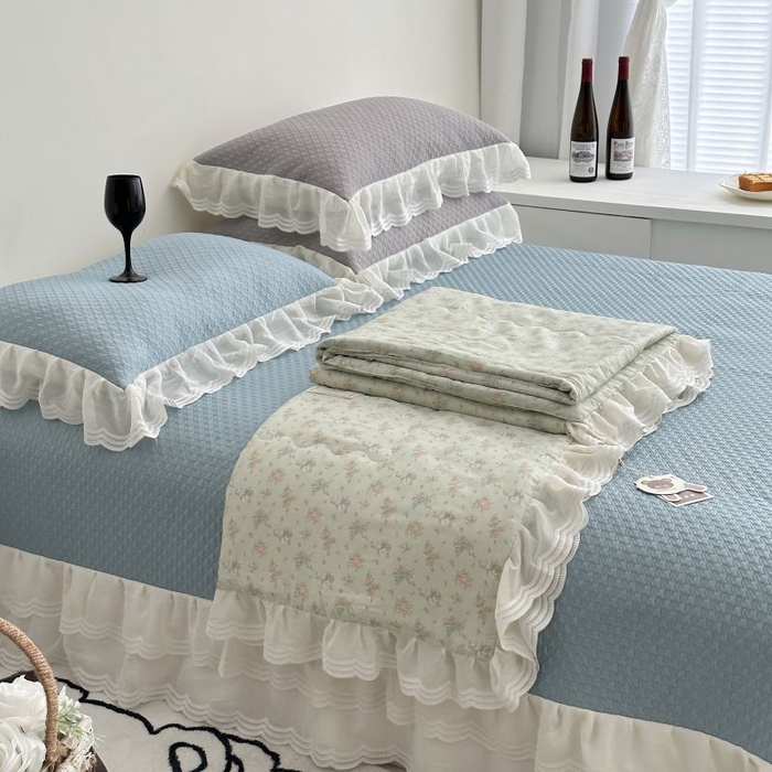 91家纺网 家纺一手货源 找家纺 （总）佰织鑫家居 2025新款A类PE凉感豆复合凉豆豆软凉席三件套