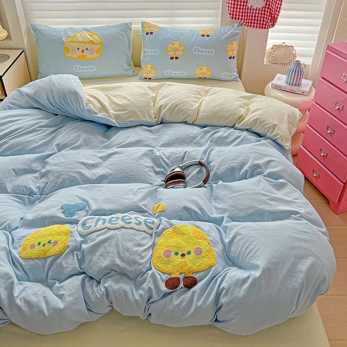 海岛哥哥 2025新款大版毛巾绣四件套 芝士奶酪