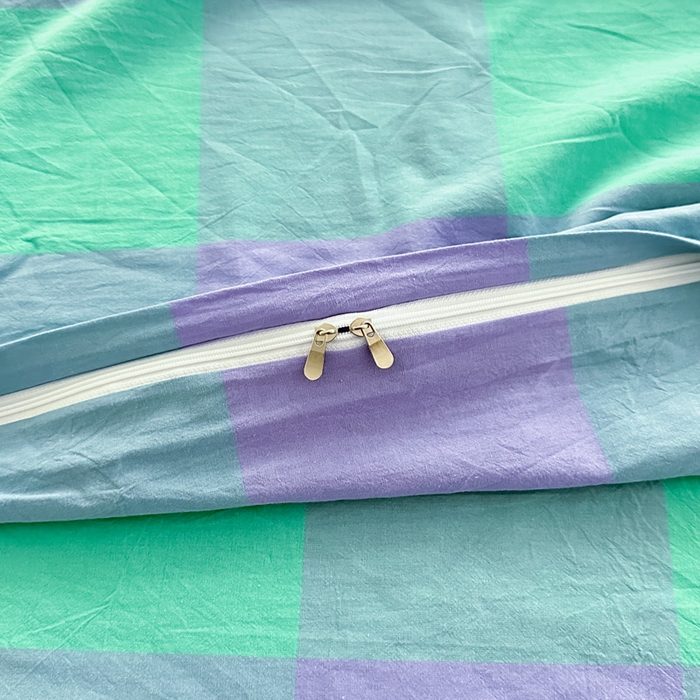 91家纺网 家纺一手货源 找家纺 侯先生家纺 2025新款全棉色织四件套纯棉被套床单四季款格子三件套 绿野仙踪大格