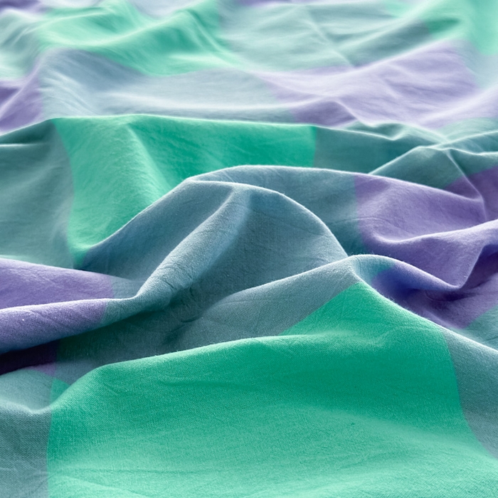 91家纺网 家纺一手货源 找家纺 侯先生家纺 2025新款全棉色织四件套纯棉被套床单四季款格子三件套 绿野仙踪大格