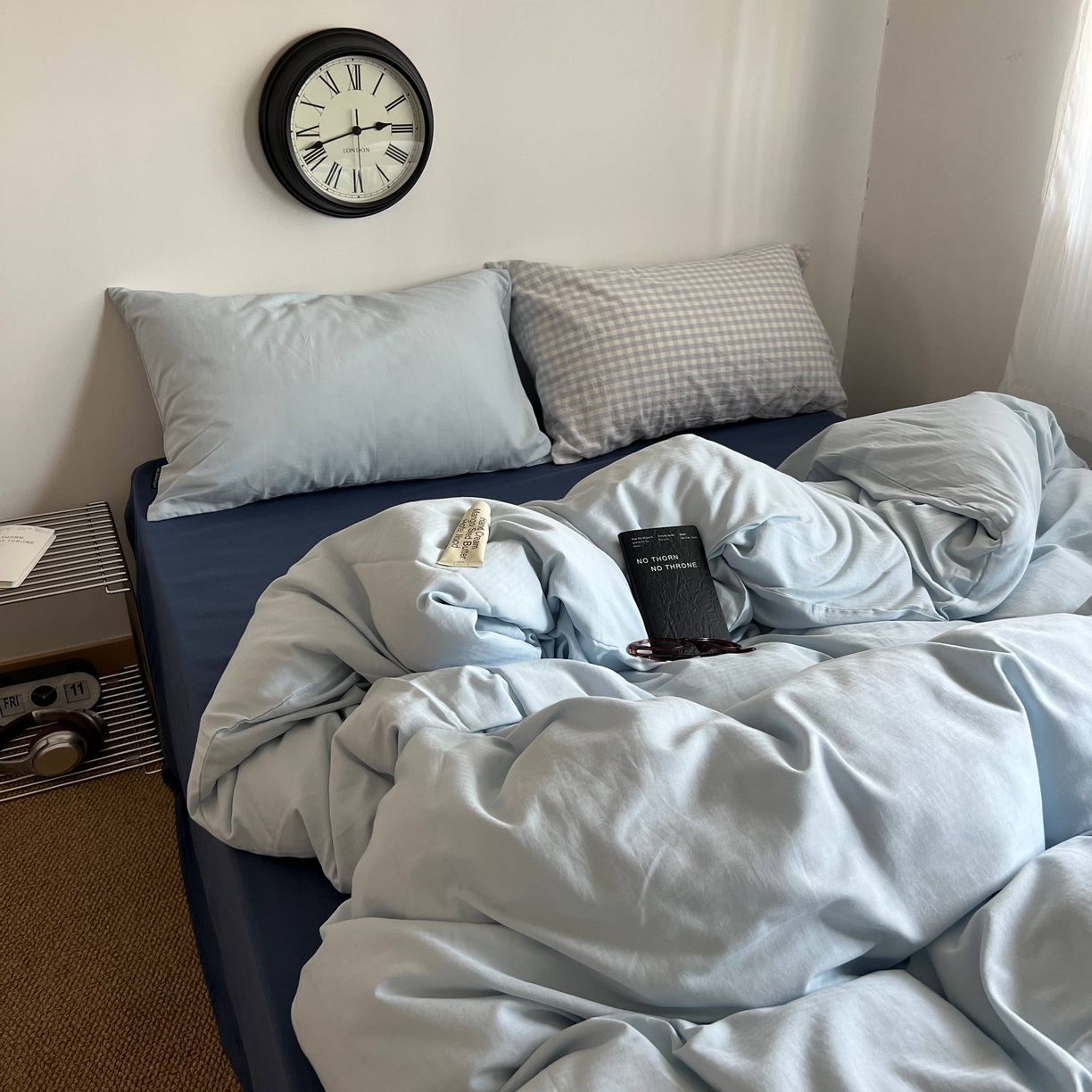 91家纺网 家纺一手货源 找家纺 蜜宿 2025新款全棉纯棉人字纹四件套-梦幻星海 梦幻星海（樱兰混搭蓝小格）