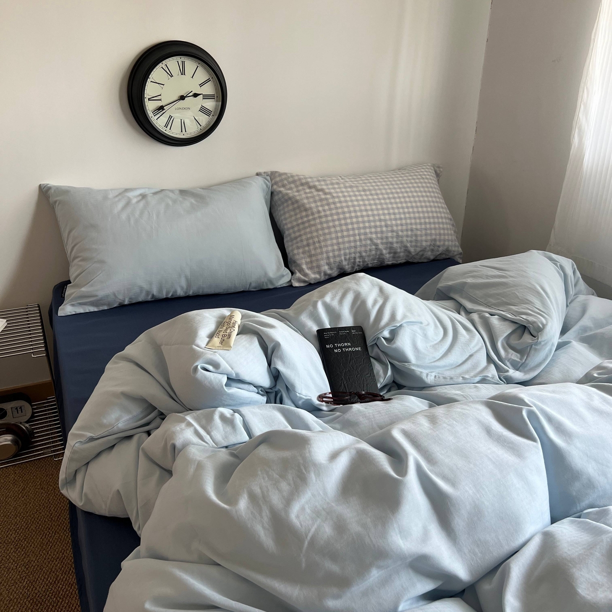 蜜宿 2025新款全棉纯棉人字纹四件套-梦幻星海 梦幻星海（樱兰混搭蓝小格）