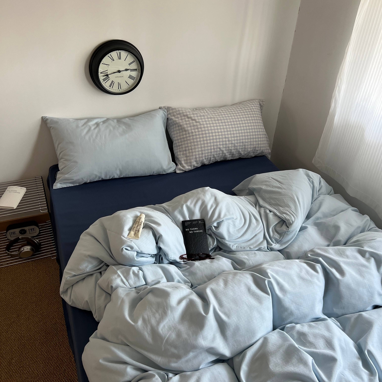 91家纺网 家纺一手货源 找家纺 蜜宿 2025新款全棉纯棉人字纹四件套-梦幻星海 梦幻星海（樱兰混搭蓝小格）