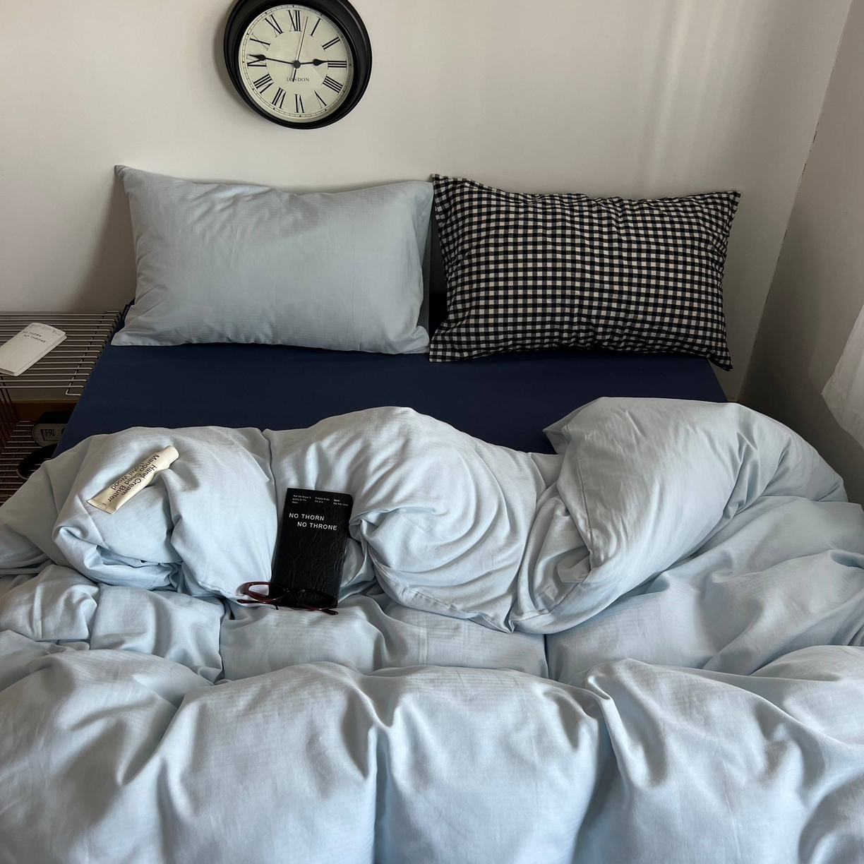 91家纺网 家纺一手货源 找家纺 蜜宿 2025新款全棉纯棉人字纹四件套-梦幻星海 梦幻星海（樱兰混搭黑小格）