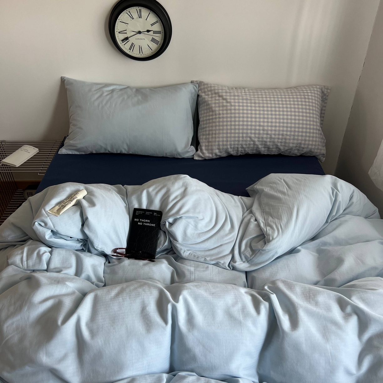 91家纺网 家纺一手货源 找家纺 蜜宿 2025新款全棉纯棉人字纹四件套-梦幻星海 梦幻星海（樱兰混搭蓝小格）