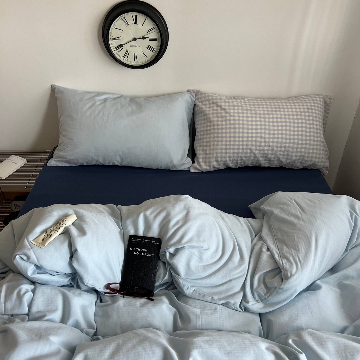 91家纺网 家纺一手货源 找家纺 蜜宿 2025新款全棉纯棉人字纹四件套-梦幻星海 梦幻星海（樱兰混搭蓝小格）