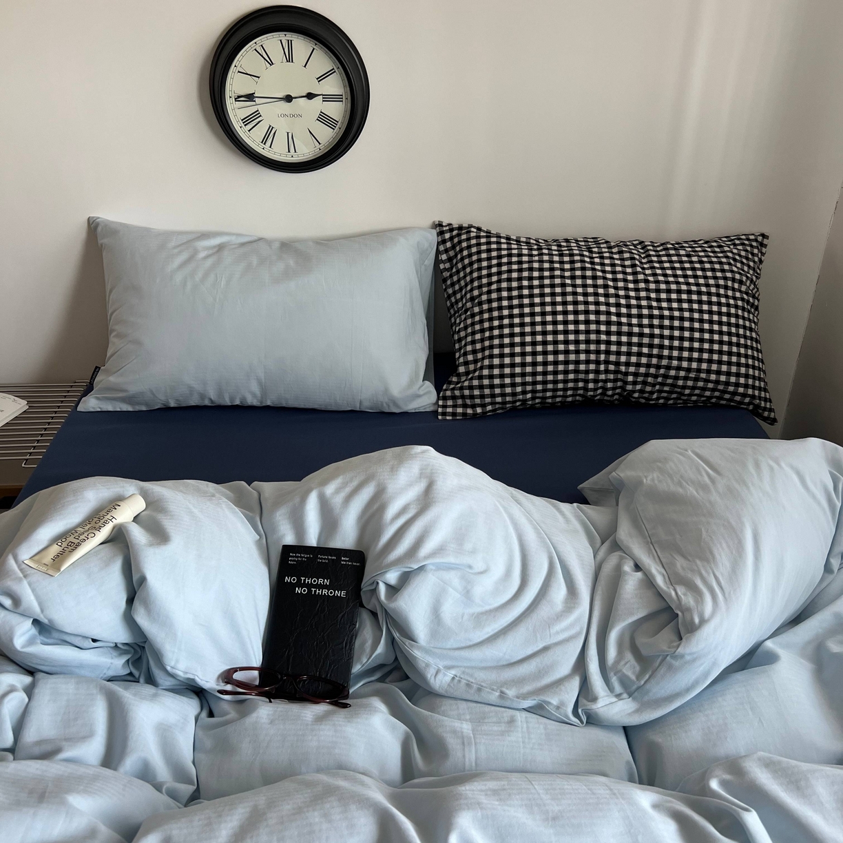 91家纺网 家纺一手货源 找家纺 蜜宿 2025新款全棉纯棉人字纹四件套-梦幻星海 梦幻星海（樱兰混搭黑小格）