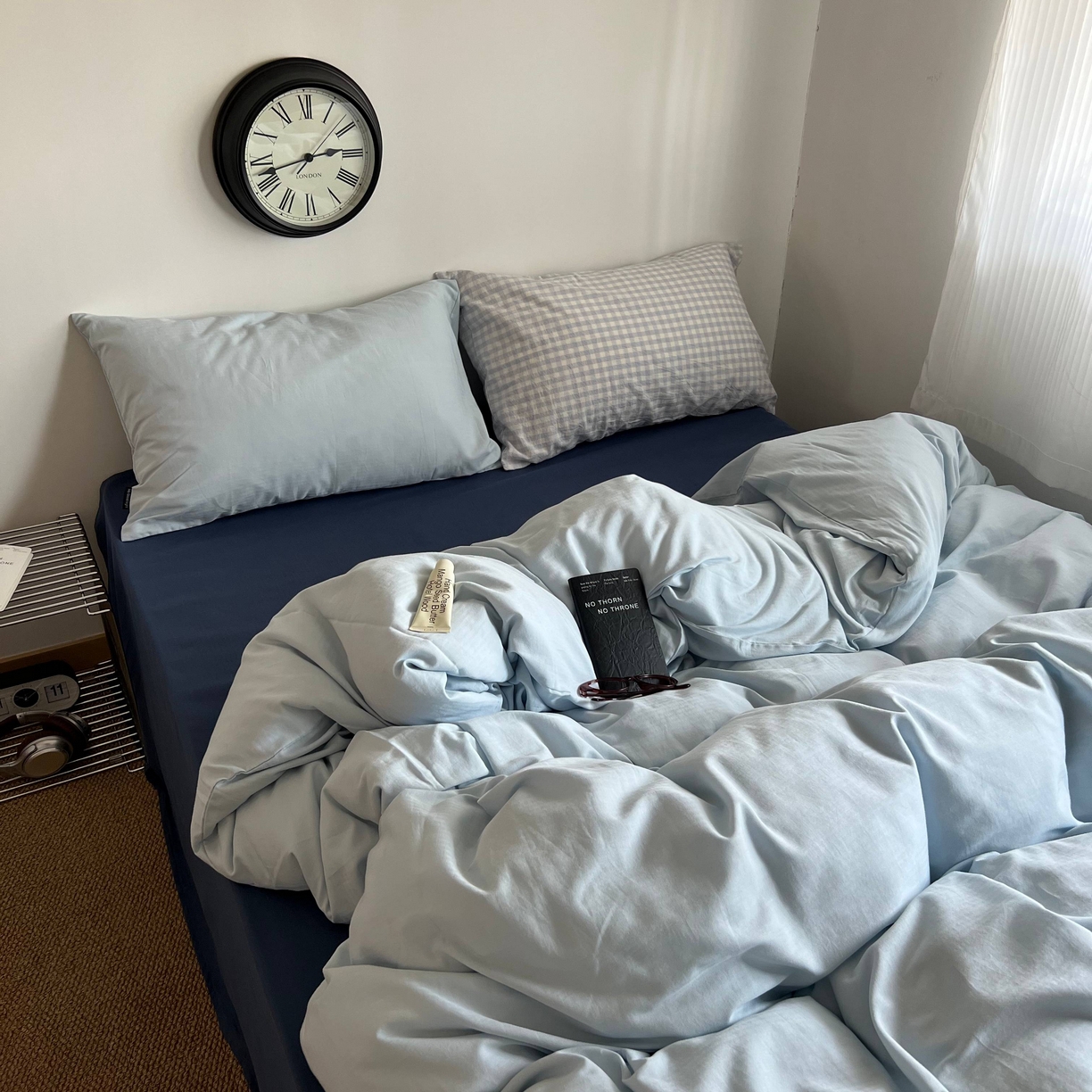 91家纺网 家纺一手货源 找家纺 蜜宿 2025新款全棉纯棉人字纹四件套-梦幻星海 梦幻星海（樱兰混搭蓝小格）