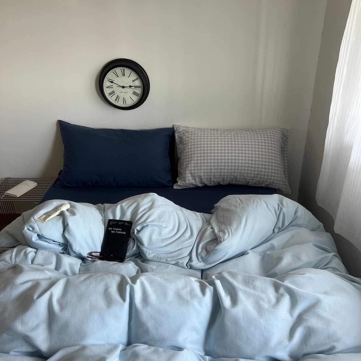 91家纺网 家纺一手货源 找家纺 蜜宿 2025新款全棉纯棉人字纹四件套-梦幻星海 梦幻星海（深蓝混搭蓝小格）