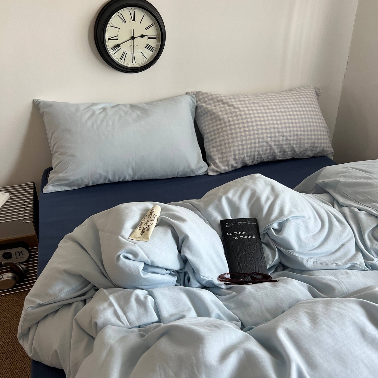 91家纺网 家纺一手货源 找家纺 蜜宿 2025新款全棉纯棉人字纹四件套-梦幻星海 梦幻星海（樱兰混搭蓝小格）