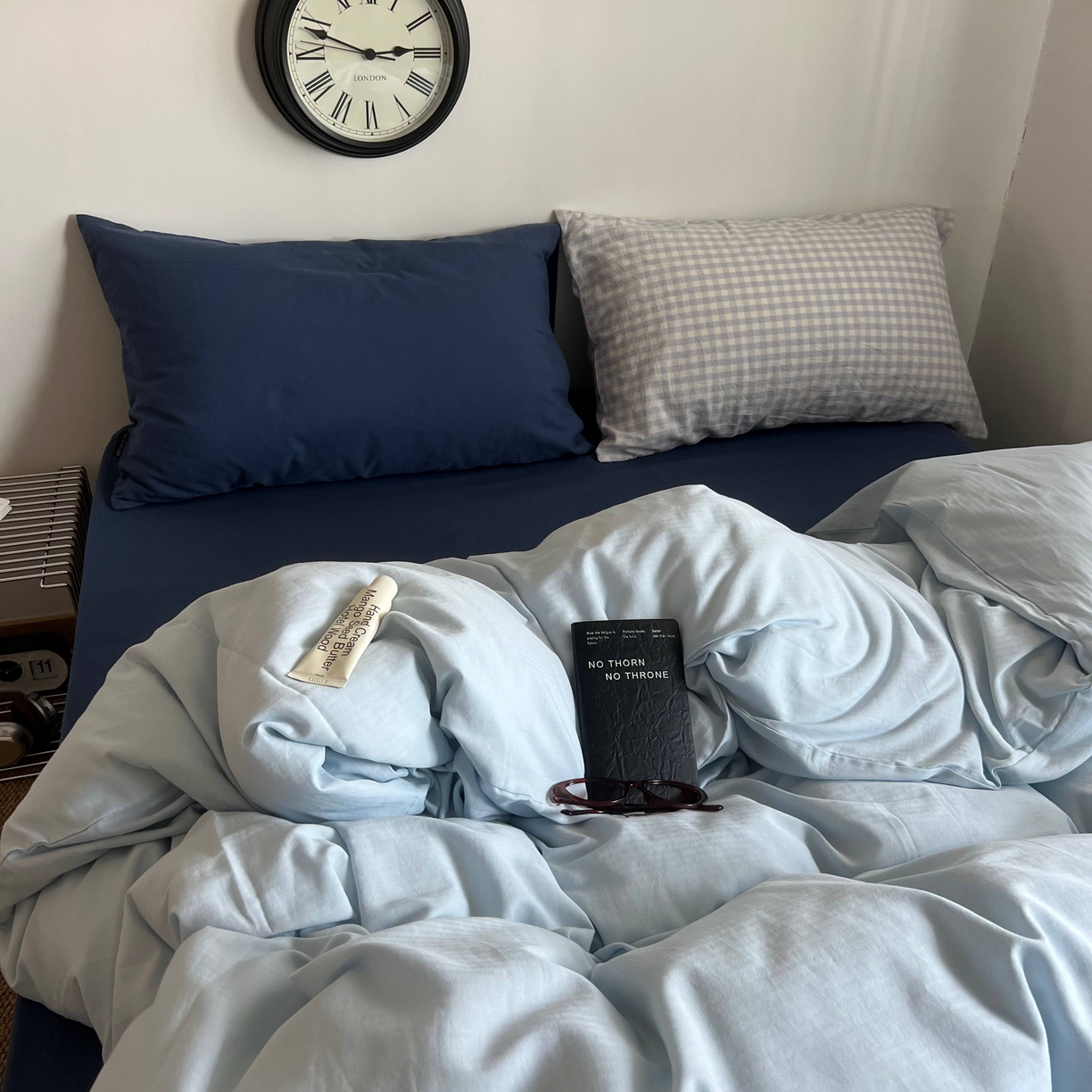 91家纺网 家纺一手货源 找家纺 蜜宿 2025新款全棉纯棉人字纹四件套-梦幻星海 梦幻星海（深蓝混搭蓝小格）