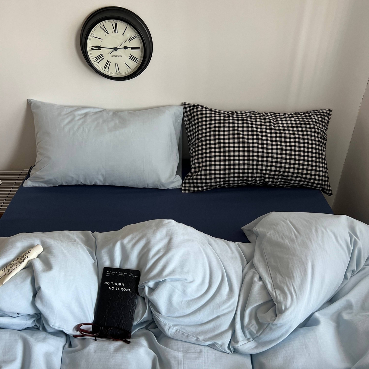 91家纺网 家纺一手货源 找家纺 蜜宿 2025新款全棉纯棉人字纹四件套-梦幻星海 梦幻星海（樱兰混搭黑小格）