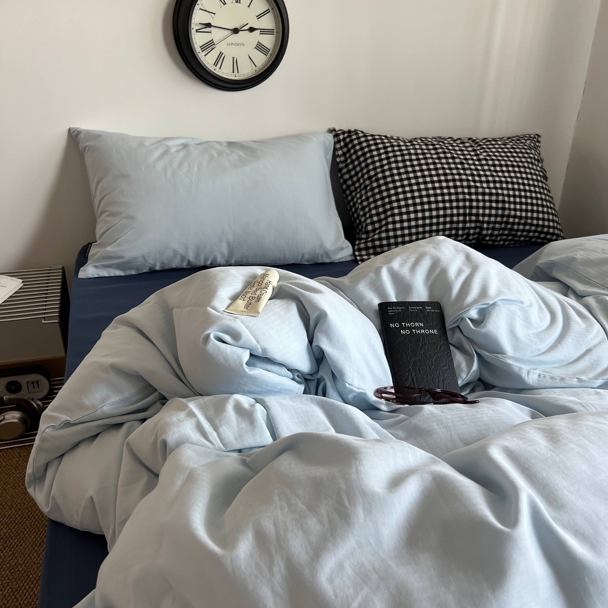 91家纺网 家纺一手货源 找家纺 蜜宿 2025新款全棉纯棉人字纹四件套-梦幻星海 梦幻星海（樱兰混搭黑小格）