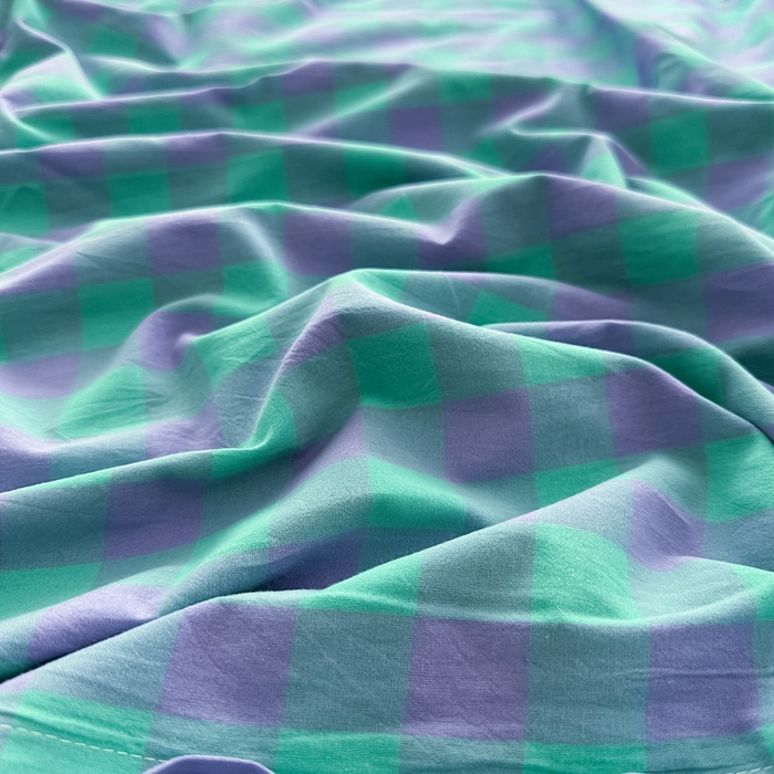 91家纺网 家纺一手货源 找家纺 侯先生家纺 2025新款全棉色织四件套纯棉被套床单四季款格子三件套 绿野仙踪小格