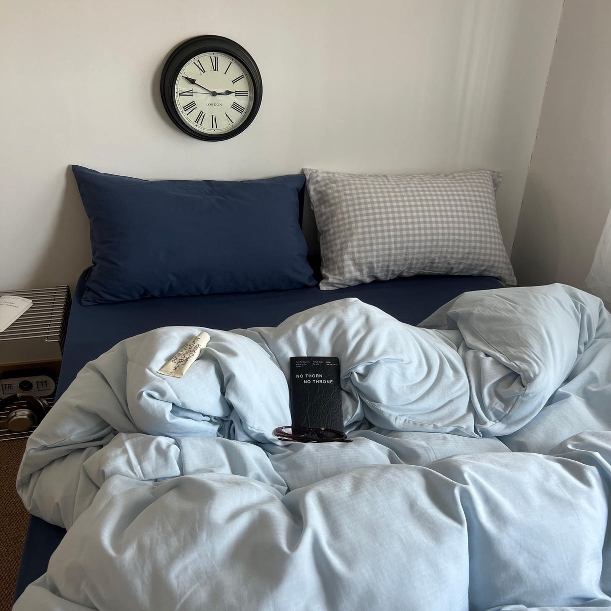 91家纺网 家纺一手货源 找家纺 蜜宿 2025新款全棉纯棉人字纹四件套-梦幻星海 梦幻星海（深蓝混搭蓝小格）