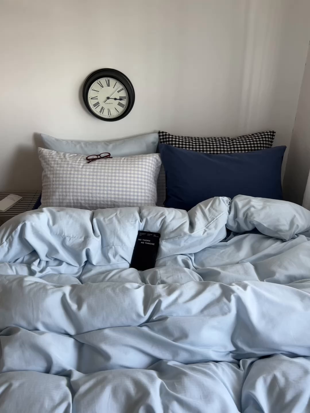 91家纺网 家纺一手货源 找家纺 蜜宿 2025新款全棉纯棉人字纹四件套-梦幻星海 梦幻星海（蓝小格混搭黑小格）