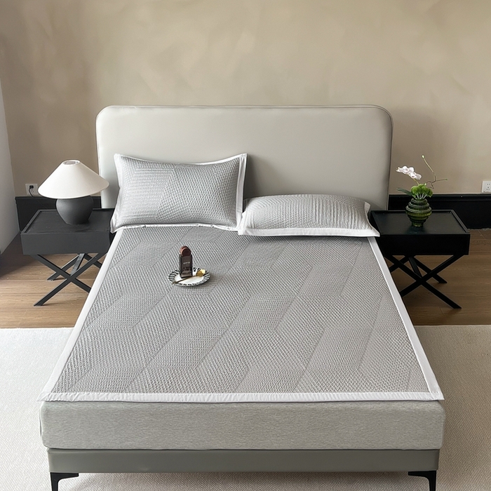 91家纺网 家纺一手货源 找家纺 （总）禧禾 2025新款PE泡小豆暗提冷感凉席席子-星涧