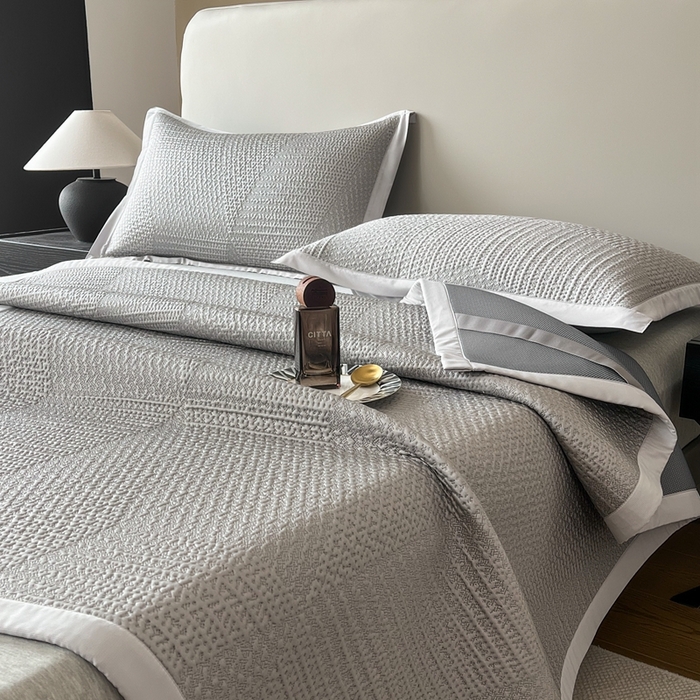 91家纺网 家纺一手货源 找家纺 （总）禧禾 2025新款PE泡小豆暗提冷感凉席席子-星涧