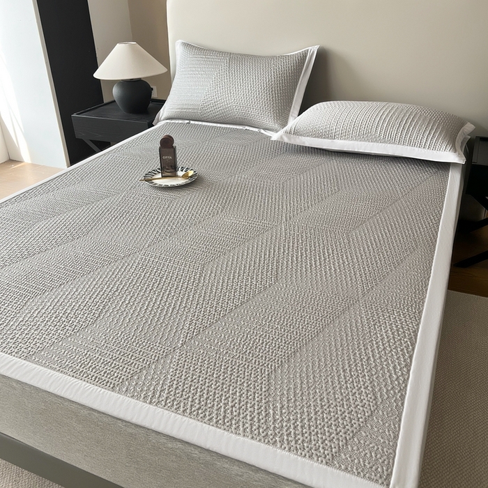 91家纺网 家纺一手货源 找家纺 （总）禧禾 2025新款PE泡小豆暗提冷感凉席席子-星涧