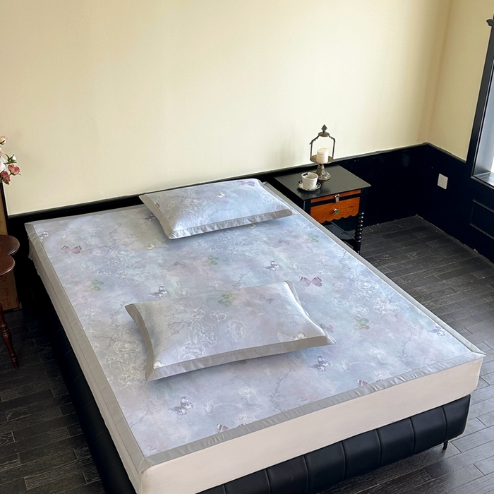 91家纺网 家纺一手货源 找家纺 （总）禧禾 2025新款超细旦锦纶冷凝印花凉席席子