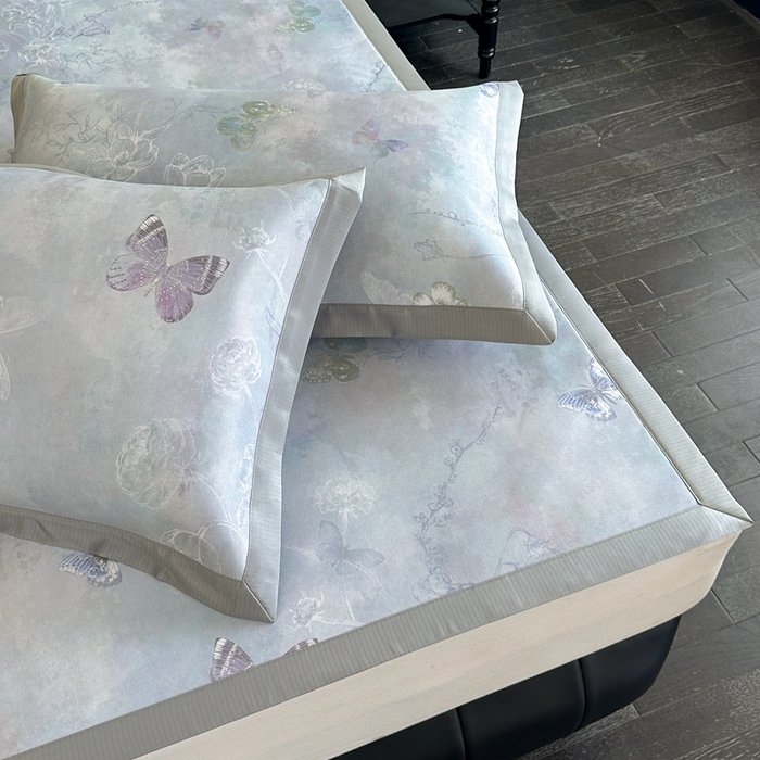 91家纺网 家纺一手货源 找家纺 （总）禧禾 2025新款超细旦锦纶冷凝印花凉席席子