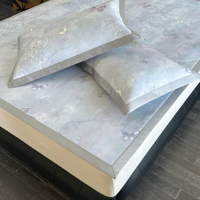 91家纺网 家纺一手货源 找家纺 （总）禧禾 2025新款超细旦锦纶冷凝印花凉席席子