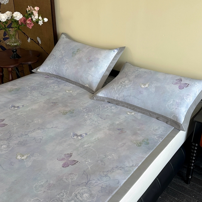 91家纺网 家纺一手货源 找家纺 （总）禧禾 2025新款超细旦锦纶冷凝印花凉席席子