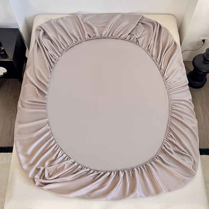 91家纺网 家纺一手货源 找家纺 （总）金喜 2025新款LF级60支莱赛尔天丝床笠三件套纯色天丝床笠