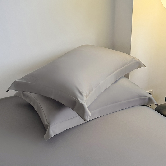 91家纺网 家纺一手货源 找家纺 金喜 2025新款LF级60支莱赛尔天丝床笠三件套纯色天丝床笠 都市灰