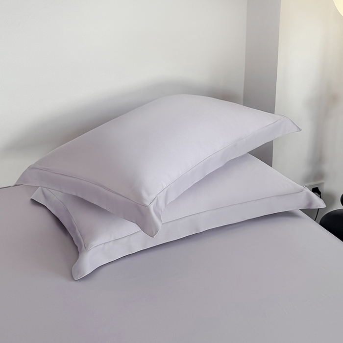 91家纺网 家纺一手货源 找家纺 金喜 2025新款LF级60支莱赛尔天丝床笠三件套纯色天丝床笠 灰紫