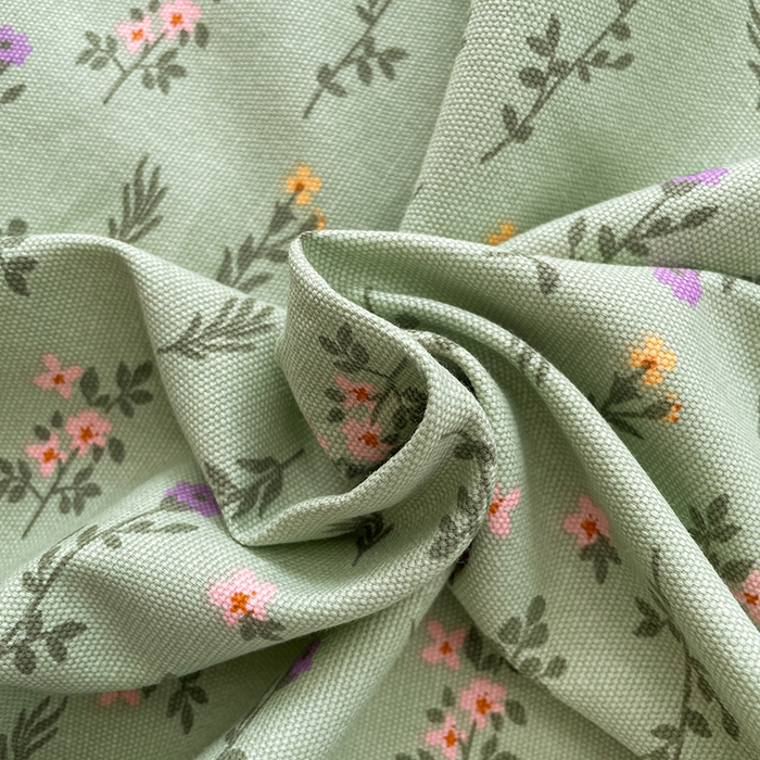 91家纺网 家纺一手货源 找家纺 忆生活家纺 2025新款全棉纯棉老粗布印花床单三件套 春意-绿