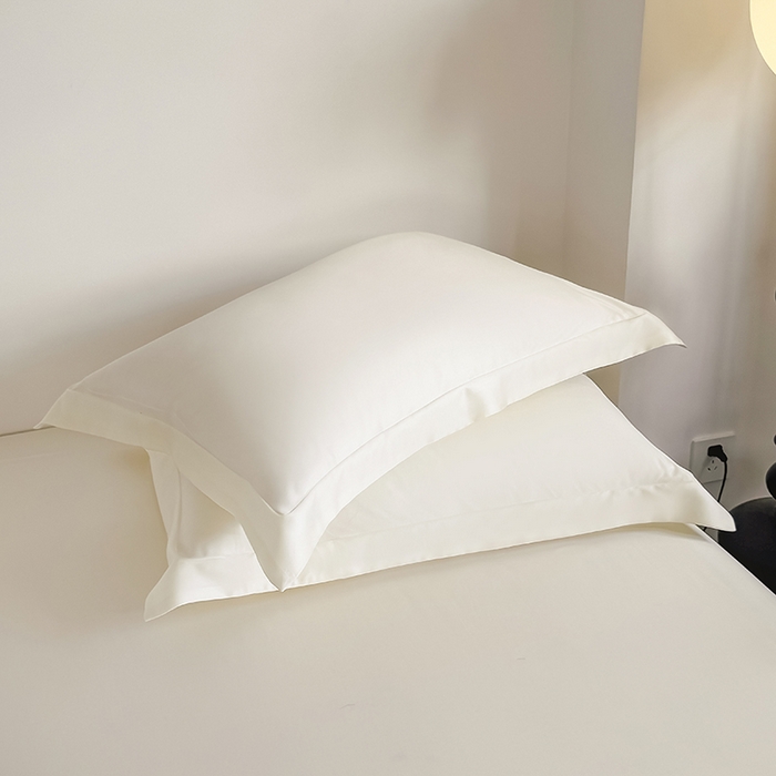 91家纺网 家纺一手货源 找家纺 金喜 2025新款LF级60支莱赛尔天丝床笠三件套纯色天丝床笠 奶昔米