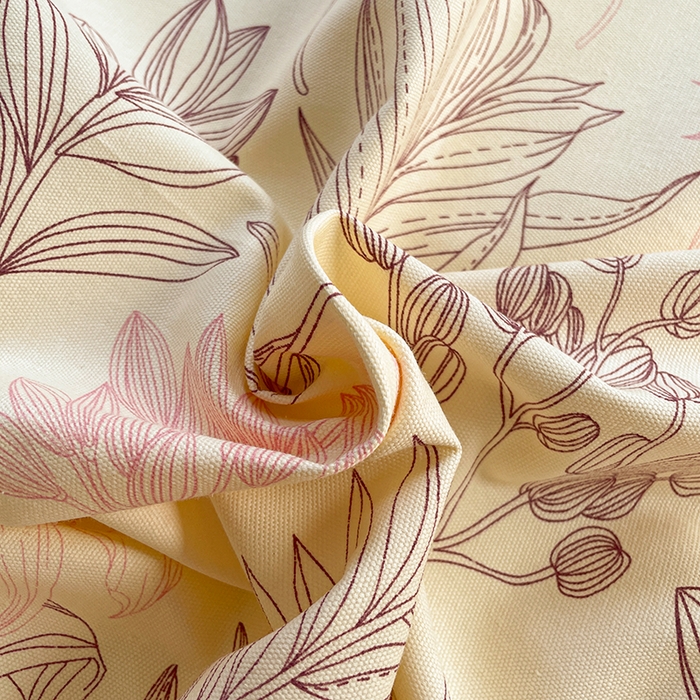 91家纺网 家纺一手货源 找家纺 忆生活家纺 2025新款全棉纯棉老粗布印花床单三件套 繁花-粉