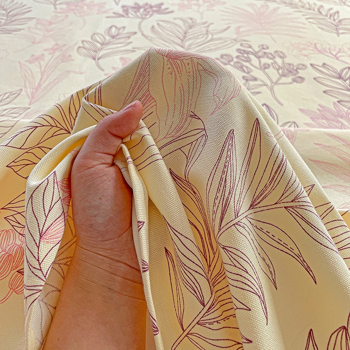 91家纺网 家纺一手货源 找家纺 忆生活家纺 2025新款全棉纯棉老粗布印花床单三件套 繁花-粉