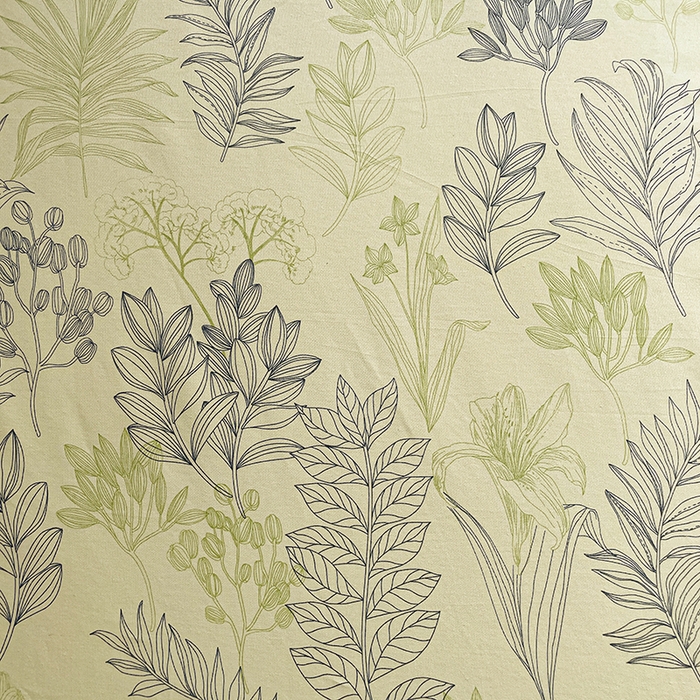 91家纺网 家纺一手货源 找家纺 忆生活家纺 2025新款全棉纯棉老粗布印花床单三件套 繁花-绿