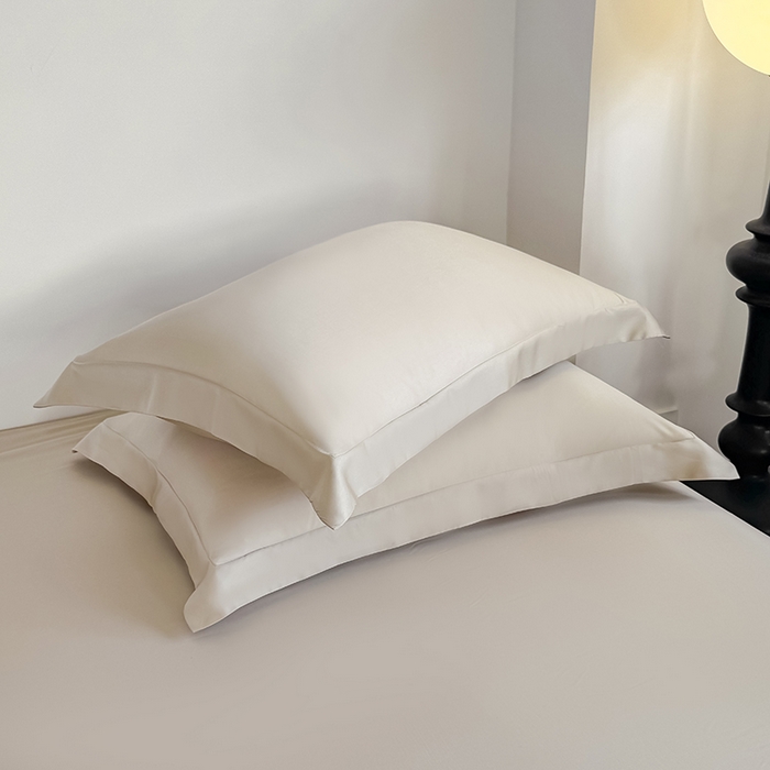 91家纺网 家纺一手货源 找家纺 金喜 2025新款LF级60支莱赛尔天丝床笠三件套纯色天丝床笠 原色