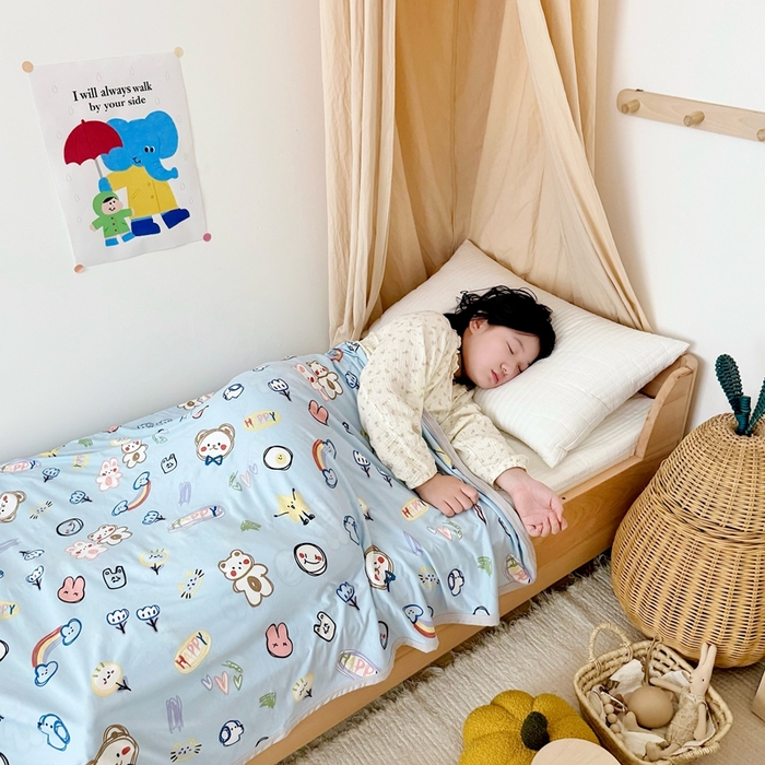 星期八 2025新款婴儿裸睡级冰丝毯凉感毯 简笔画