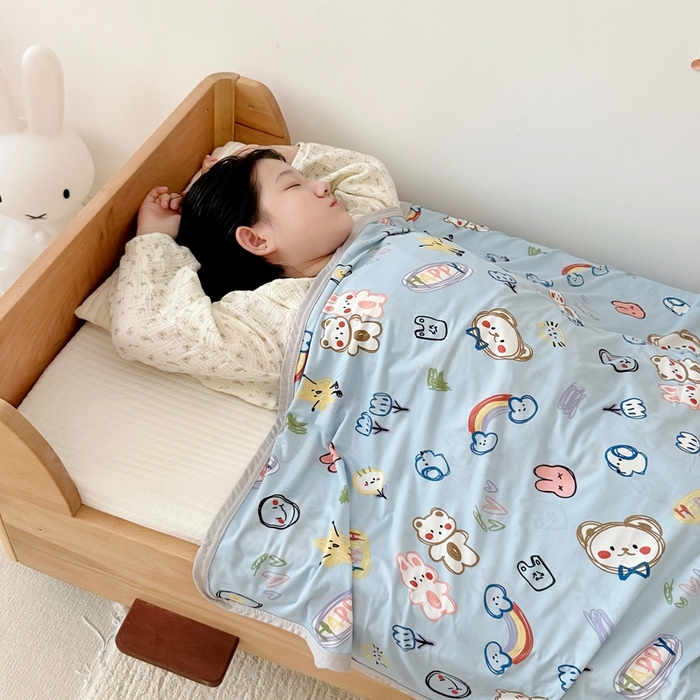 91家纺网 家纺一手货源 找家纺 星期八 2025新款婴儿裸睡级冰丝毯凉感毯 简笔画