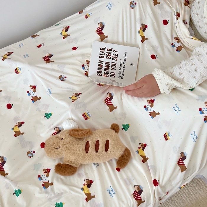 91家纺网 家纺一手货源 找家纺 星期八 2025新款婴儿裸睡级冰丝毯凉感毯 腊肠狗