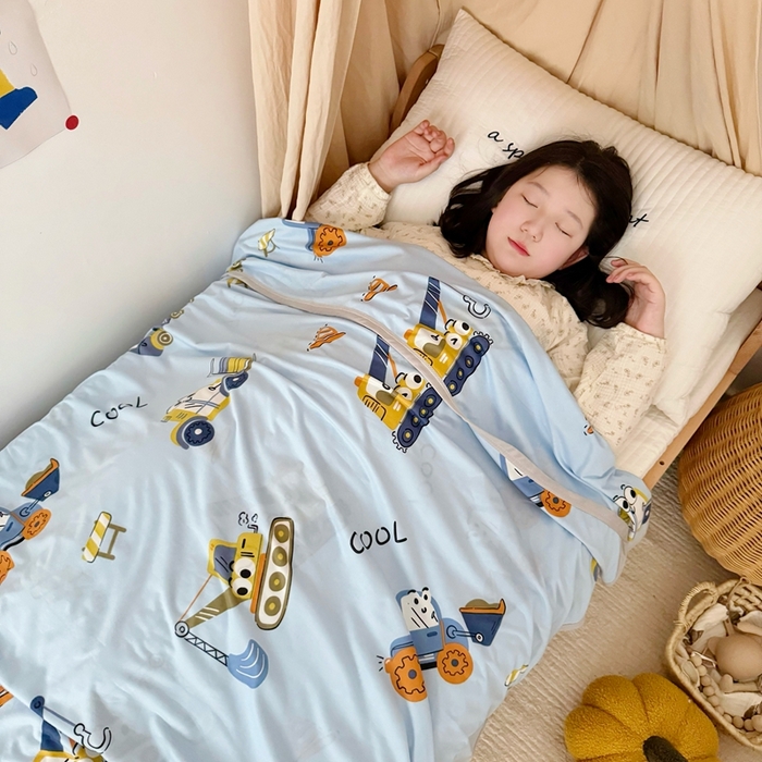 91家纺网 家纺一手货源 找家纺 星期八 2025新款婴儿裸睡级冰丝毯凉感毯 挖掘机
