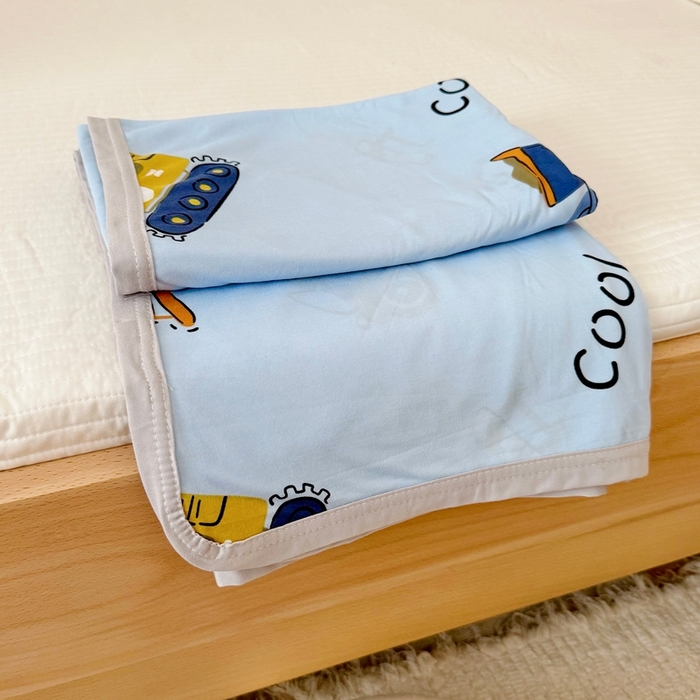 91家纺网 家纺一手货源 找家纺 星期八 2025新款婴儿裸睡级冰丝毯凉感毯 挖掘机