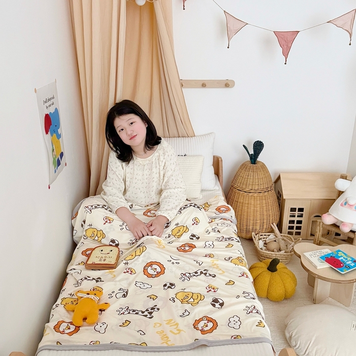 91家纺网 家纺一手货源 找家纺 星期八 2025新款婴儿裸睡级冰丝毯凉感毯 小鸭子