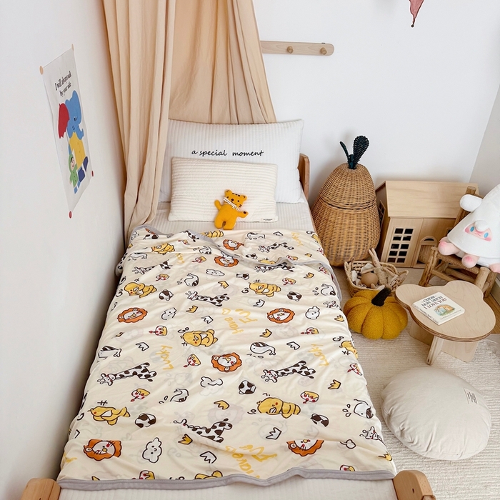 91家纺网 家纺一手货源 找家纺 星期八 2025新款婴儿裸睡级冰丝毯凉感毯 小鸭子